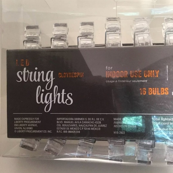 NEW! LED String Light w/16 Clothespins-Hanging Pics/Photos/Art for Dorm,… - Picture 4 of 6
